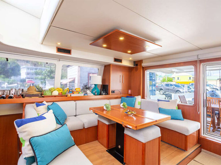 yacht main saloon space - wooden design